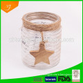 high quality glass candle jar, wholesale candle holder, handle made candle jar